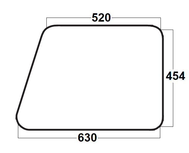 Szyba drzwi górna lewa, prawa do ciągnika MTZ-82 (085)