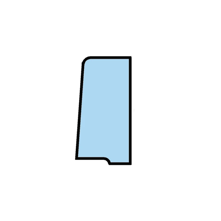 Szyba drzwi górna minikoparka Kobelco, Yanmar 172A5969160