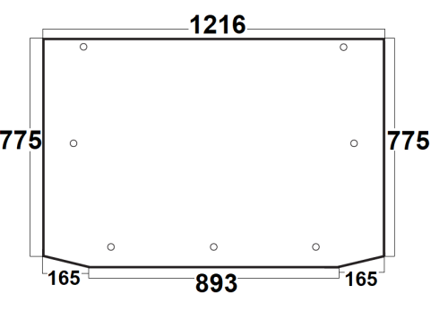 Szyba tylna do ciągnika Deutz-Fahr, Hurlimann, Lamborghini, Same 0.9234.273.0 (752)