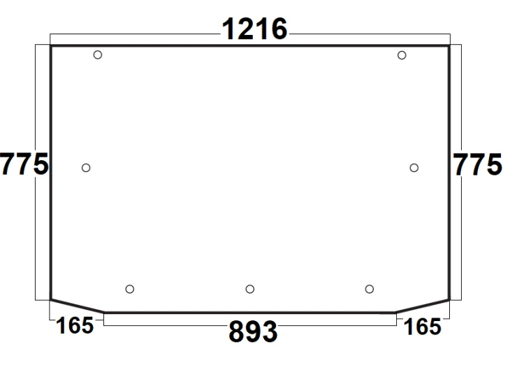 Szyba tylna do ciągnika Deutz-Fahr, Hurlimann, Lamborghini, Same 0.9234.273.0 (752)