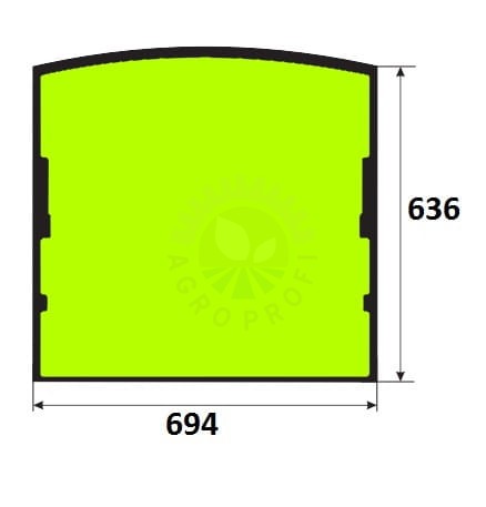 Szyba przednia górna podnoszona laminowana minikoparka JCB 827/80313