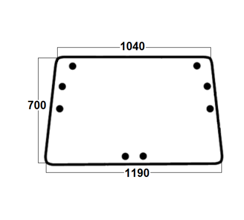 Szyba tylna do ciągnika Case, Deutz, John Deere  AL113822