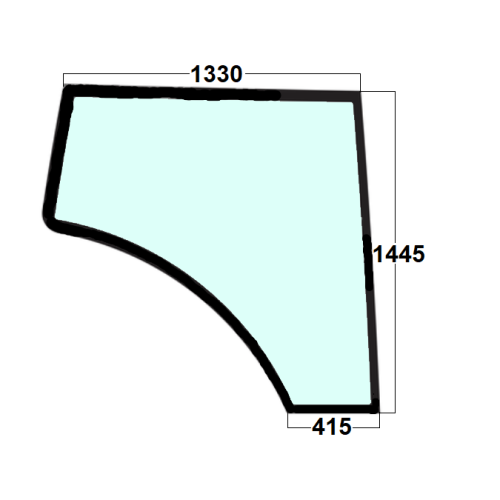 Szyba boczna prawa do ciągnika Fendt  931812041050