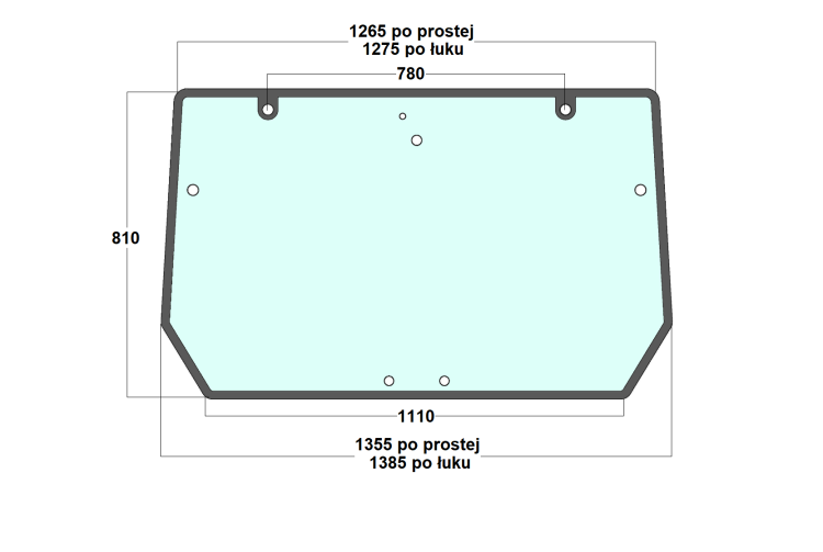 Szyba  tylna do ciągnika Deutz-Fahr, Hurlimann, Lamborghini, Same - 00205728020