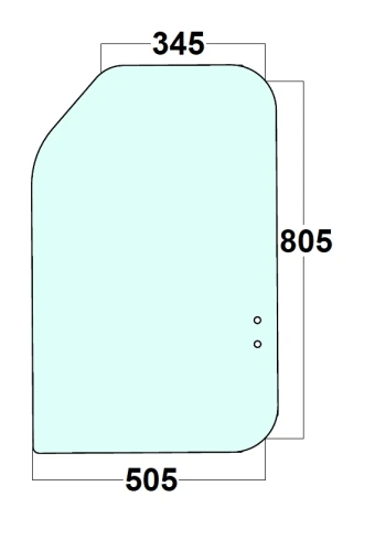 Szyba drzwi tylna górna lewa przesuwna koparka kołowa i gąsienicowa Volvo VOE14530648, 14530648