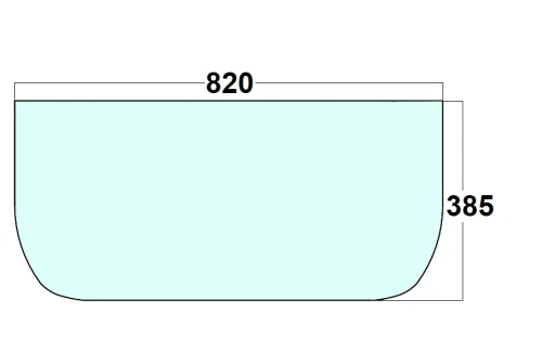 Szyba przednia dolna koparka kołowa i gąsienicowa Volvo 11205358