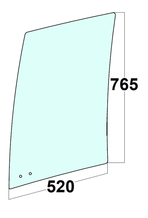 Szyba drzwi górna przednia koparka gąsienicowa i kołowa Volvo 7415561, VOE15116623
