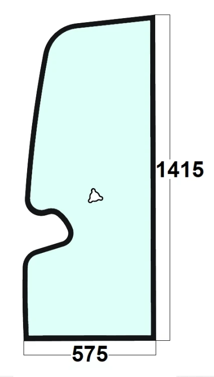 Szyba drzwi lewe do minikoparki Volvo 15018112