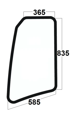 Szyba drzwi górna lewa minikoparka Volvo, Pel Job Pj7417431, 7417431