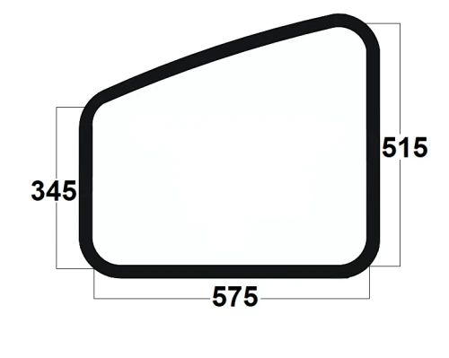 Szyba drzwi dolna lewa minikoparka Volvo, Pel Job Pj7417432, 7417432