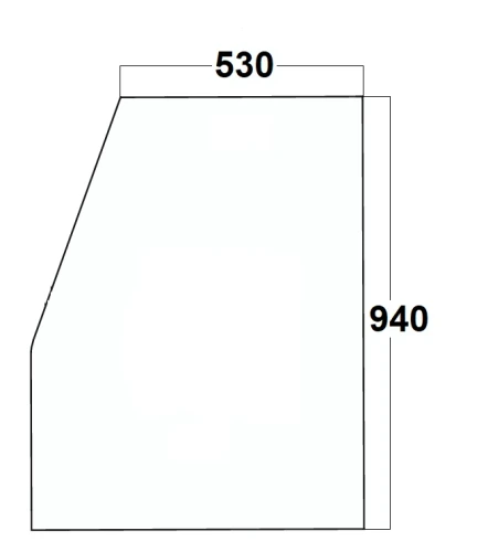 Szyba drzwi górna łądowarka teleskopowa JCB 827/20109, 82720109