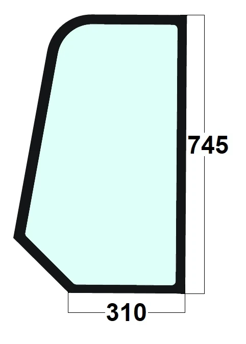 Szyba drzwi górna tylna ładowarka teleskopowa JCB 827/30472, 82730472