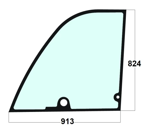 Szyba drzwi górna ładowarka teleskopowa JCB 334/H3729, 334H3729