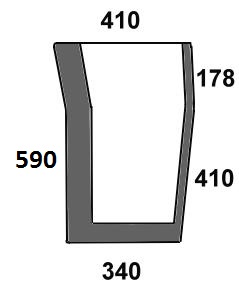 Szyba przednia dolna lewa do ciągnika Massey Ferguson 3804553M2