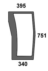 Szyba przednia dolna lewa do ciągnika Massey Ferguson 3806589M2