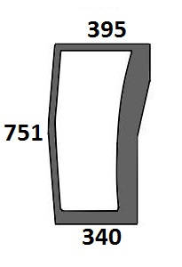 Szyba przednia dolna prawa do ciągnika Massey Ferguson 3806588M1