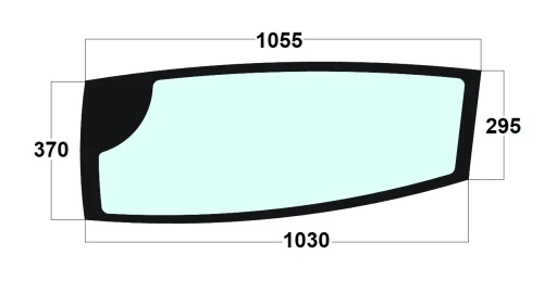 Szyba drzwi dolna lewa koparka gąsienicowa i kołowa JCB JHN0175