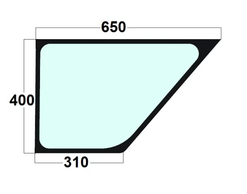 Szyba drzwi dolna lewa koparko-ładowarka JCB 827/80369