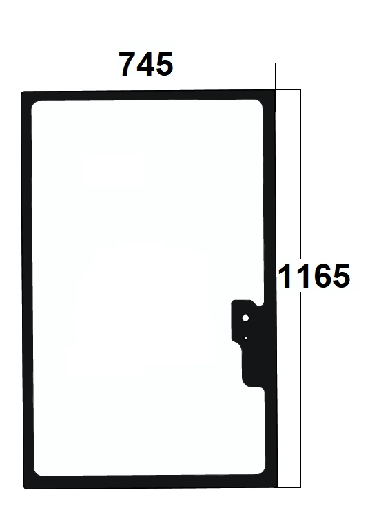 Szyba tylna koparko-ładowarka JCB 827/20263, 82720263