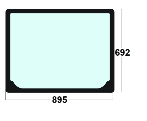 Szyba tylna minikoparka JCB 400/D1102, 400D1102