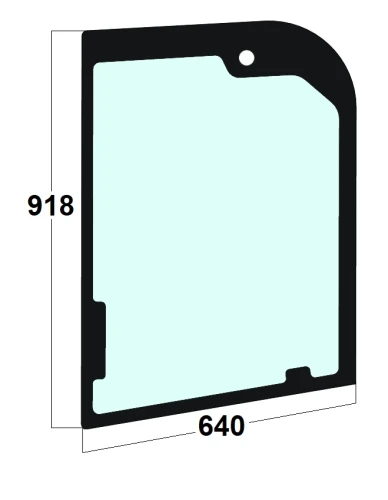 Szyba boczna lewa minikoparka JCB 336/C2673, 336C2673