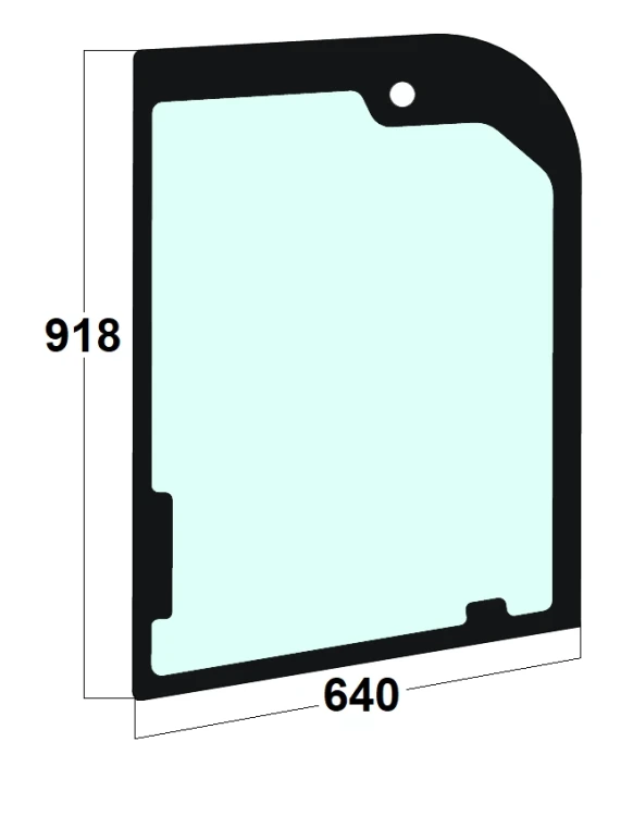Szyba boczna lewa minikoparka JCB 336/C2673, 336C2673