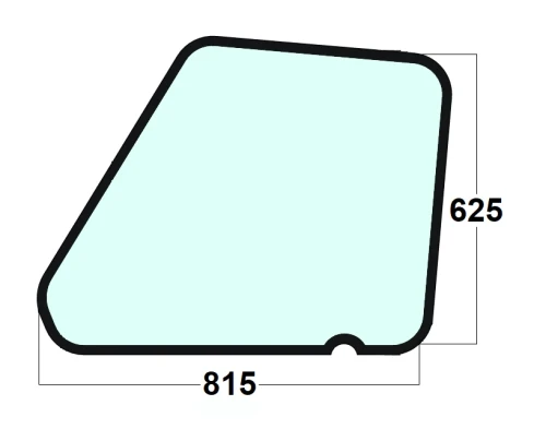 Szyba drzwi górna ładowarka teleskopowa Bobcat, Massey Ferguson 108815, 75912.6, 4232635M1