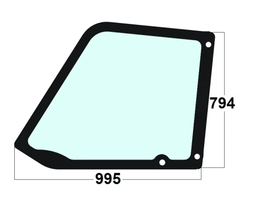 Szyba drzwi górna ładowarka teleskopowa Bobcat, Massey Ferguson 6908792, 4235678M1