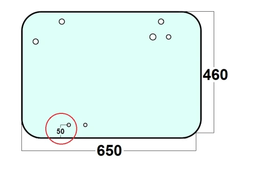 Szyba tylna do ładowarki teleskopowej Massey Ferguson 4235865M1