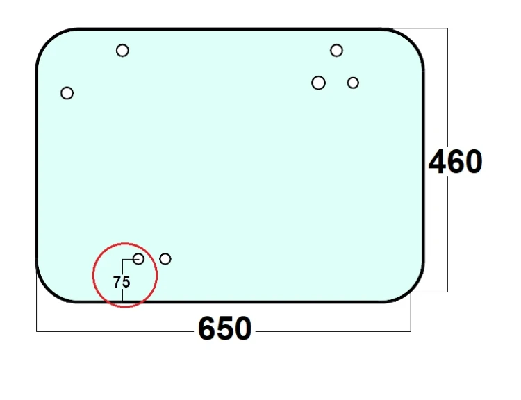 Szyba tylna do ładowarki teleskopowej Massey Ferguson 4232802M1