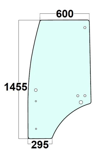 Szyba drzwi lewe ładowarka teleskopowa John Deere R191655