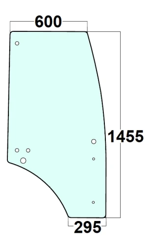 Szyba drzwi prawe ładowarka teleskopowa John Deere R191649