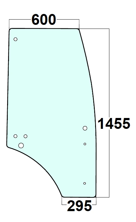 Szyba drzwi prawe ładowarka teleskopowa John Deere R191649