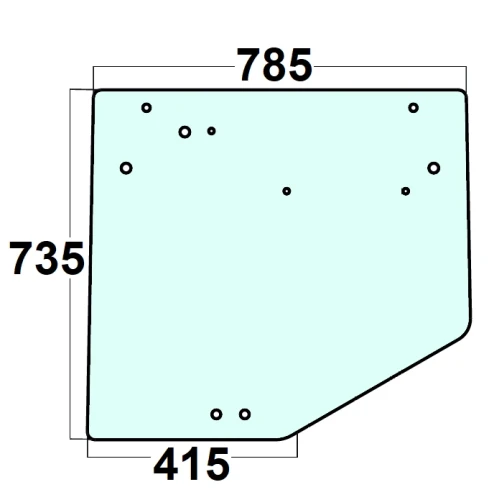 Szyba tylna ładowarka teleskopowa Manitou 600972