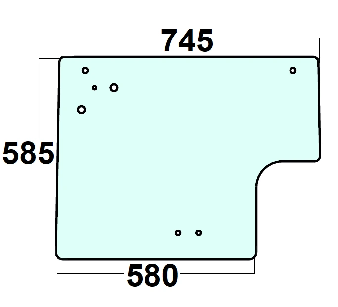 Szyba tylna ładowarka teleskopowa Manitou 208871