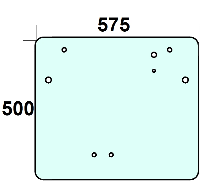 Szyba tylna ładowarka teleskopowa Manitou 601834