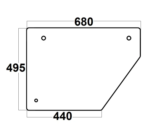 Szyba tylna ładowarka teleskopowa Manitou 549685