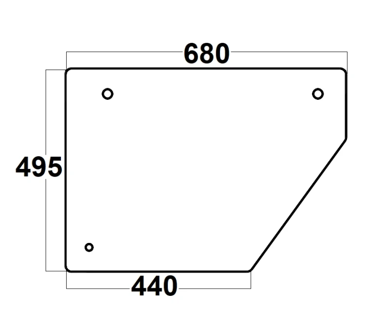 Szyba tylna ładowarka teleskopowa Manitou 549685