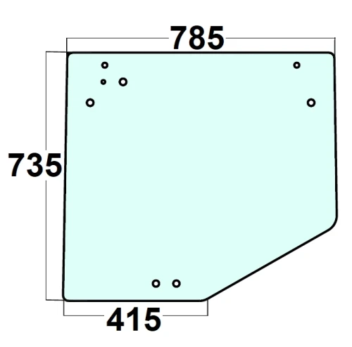 Szyba tylna ładowarka teleskopowa Manitou 208865