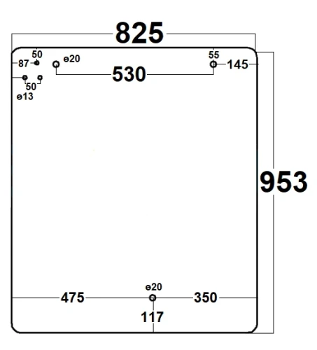 Szyba przednia brązowa ładowarka teleskopowa Merlo 021592 044164