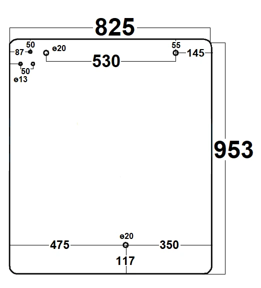 Szyba przednia ładowarka teleskopowa Merlo 021592 044164