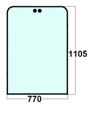 Szyba przednia górna koparka gąsienicowa i kołowa Liebherr 5007930