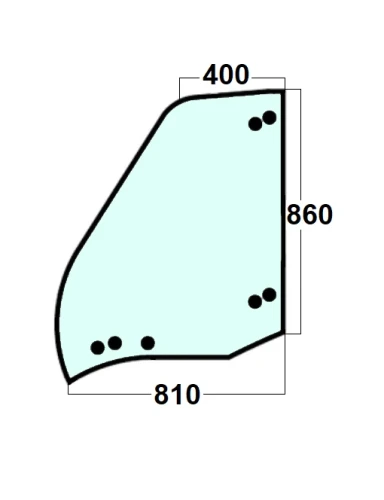Szyba drzwi ładowarka teleskopowa Merlo 53691, 044168