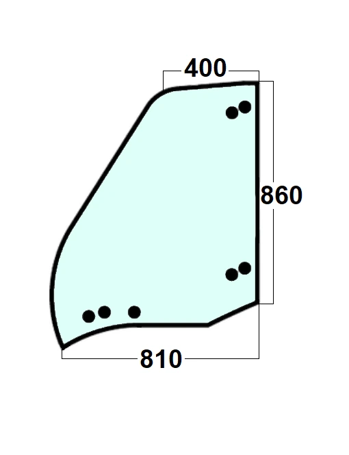 Szyba drzwi ładowarka teleskopowa Merlo 53691, 044168