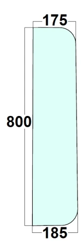 Szyba tylna narożna do ciągnika Renault / Claas 7700669200