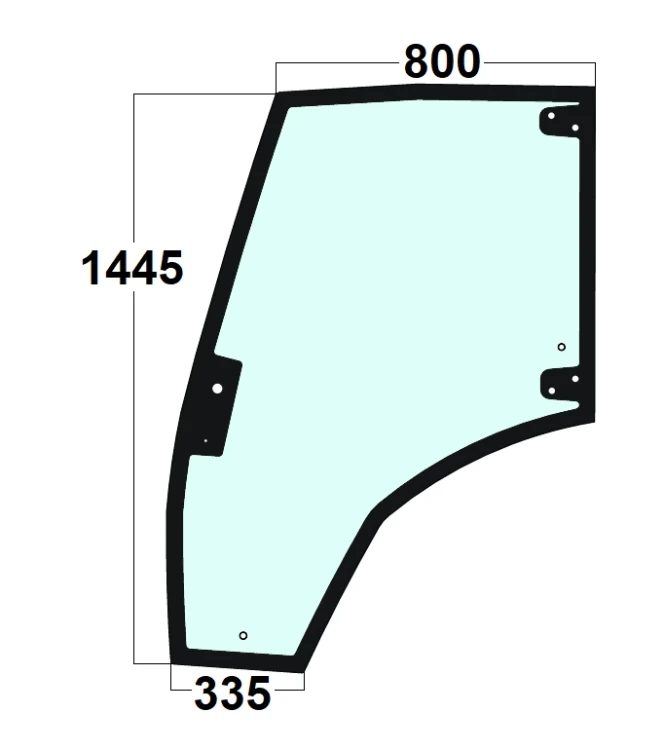 Szyba drzwi lewe do ciągnika Renault, Claas Ergos, Cergos 6005026598
