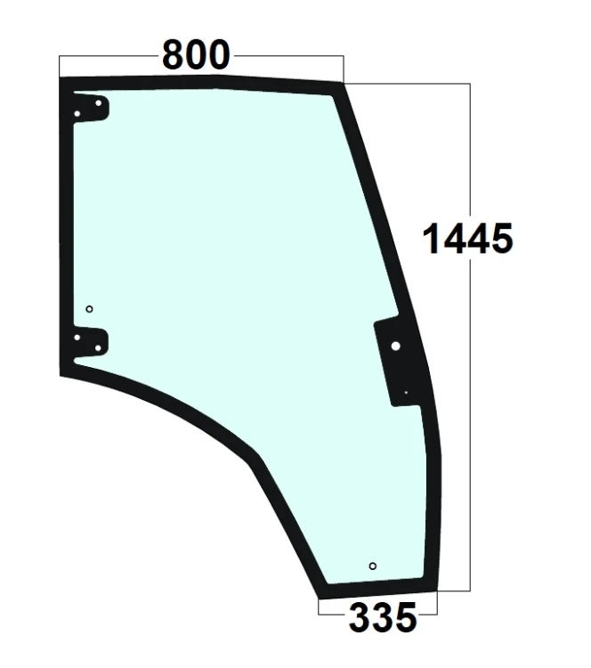 Szyba drzwi prawe do ciągnika Renault, Claas Ergos, Cergos 6005026688