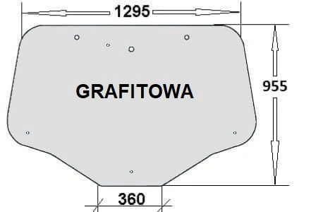 Szyba tylna grafitowa do ciągnika Case, New Holland, Steyr - 84600181
