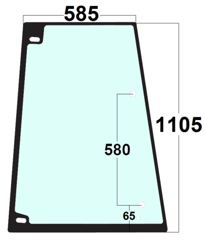 Szyba boczna lewa koparko-ładowarka Volvo 11149692