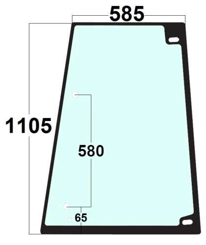 Szyba boczna prawa koparko-ładowarka Volvo 11149693